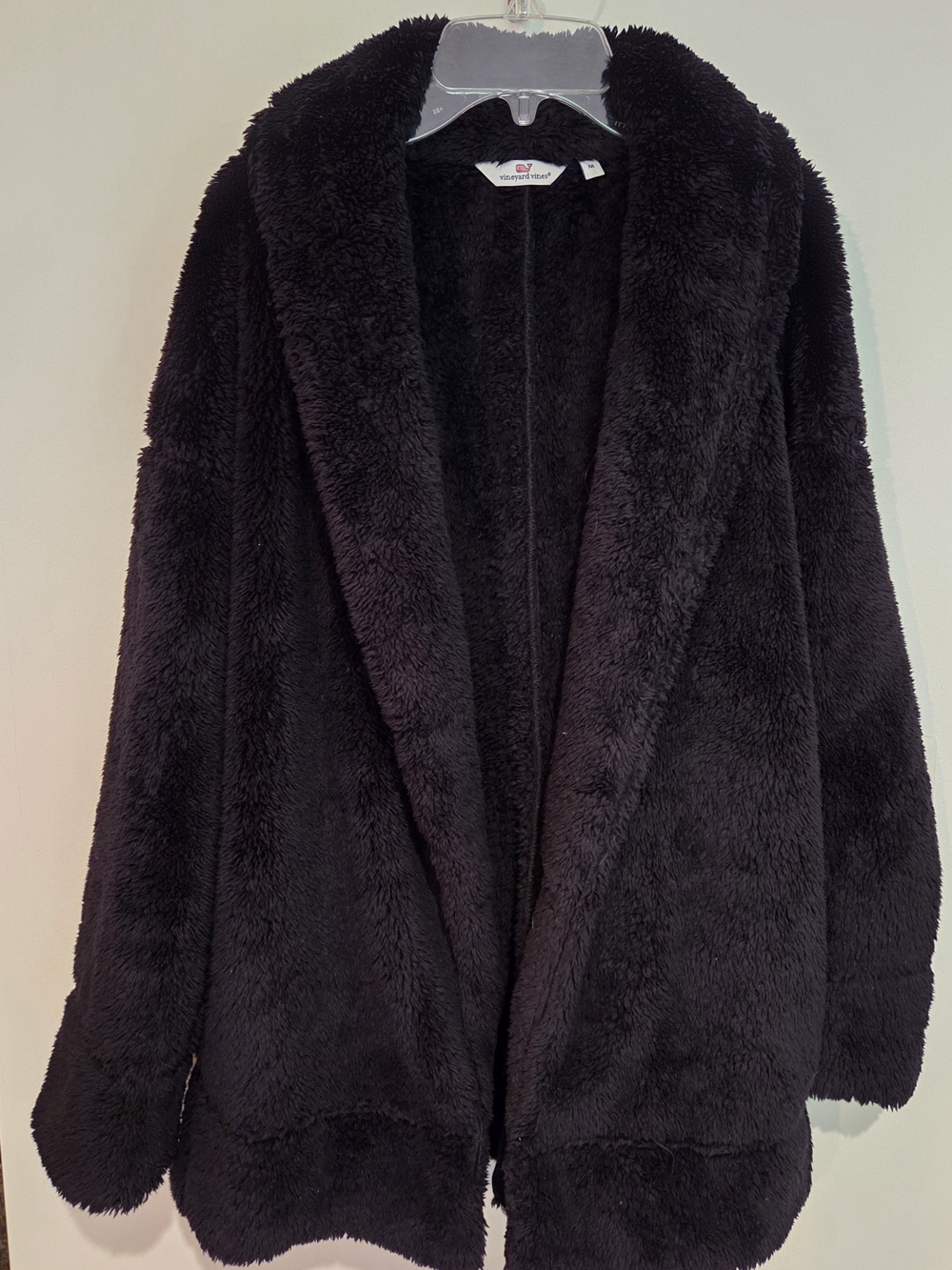 Vineyard Vines Plush Faux Fur Hooded Jacket - Black
